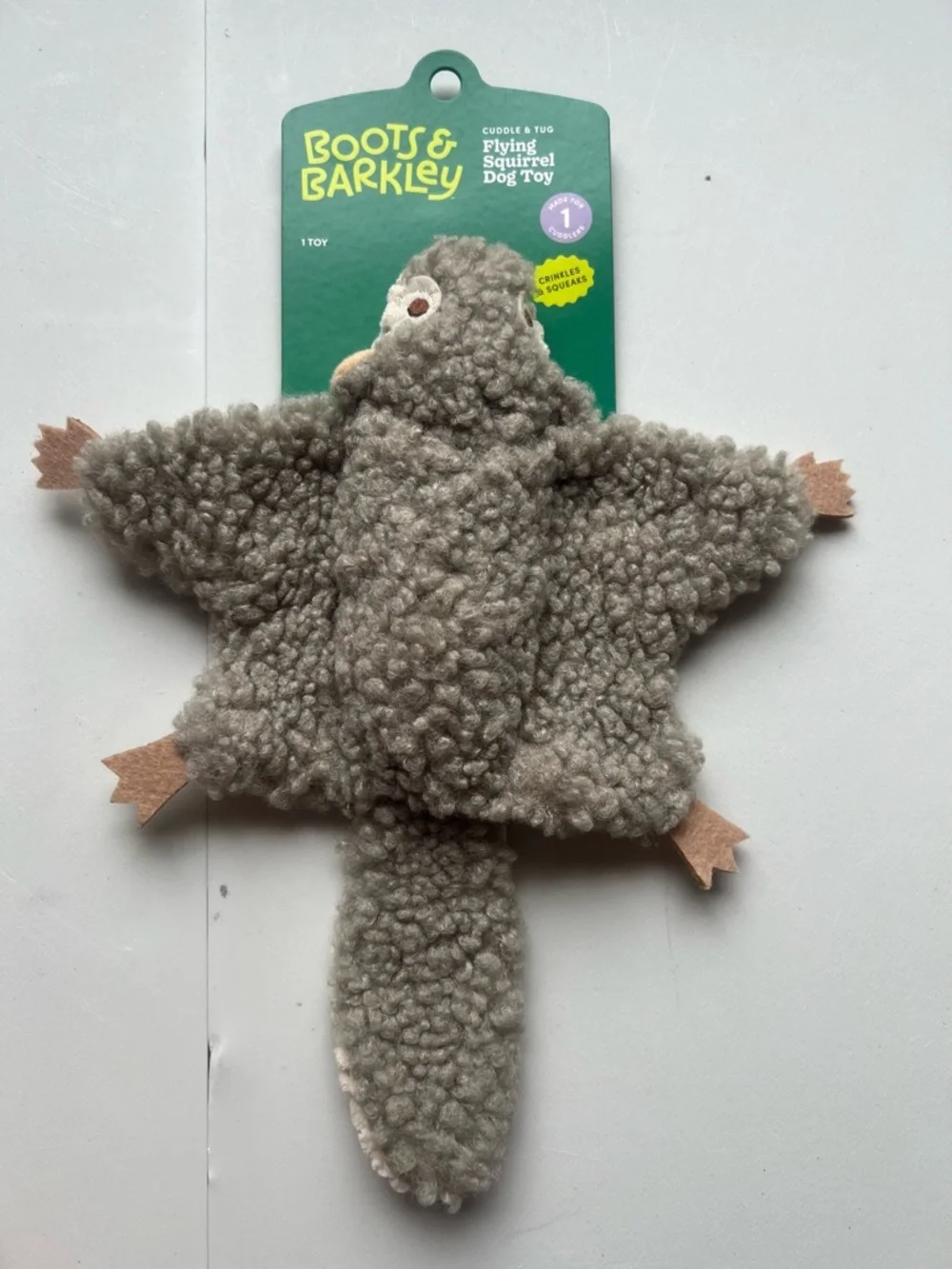 Skinny Crinkle Flying Squirrel Dog Toy - Boots & Barkley™